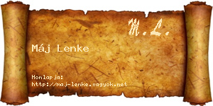 Máj Lenke névjegykártya